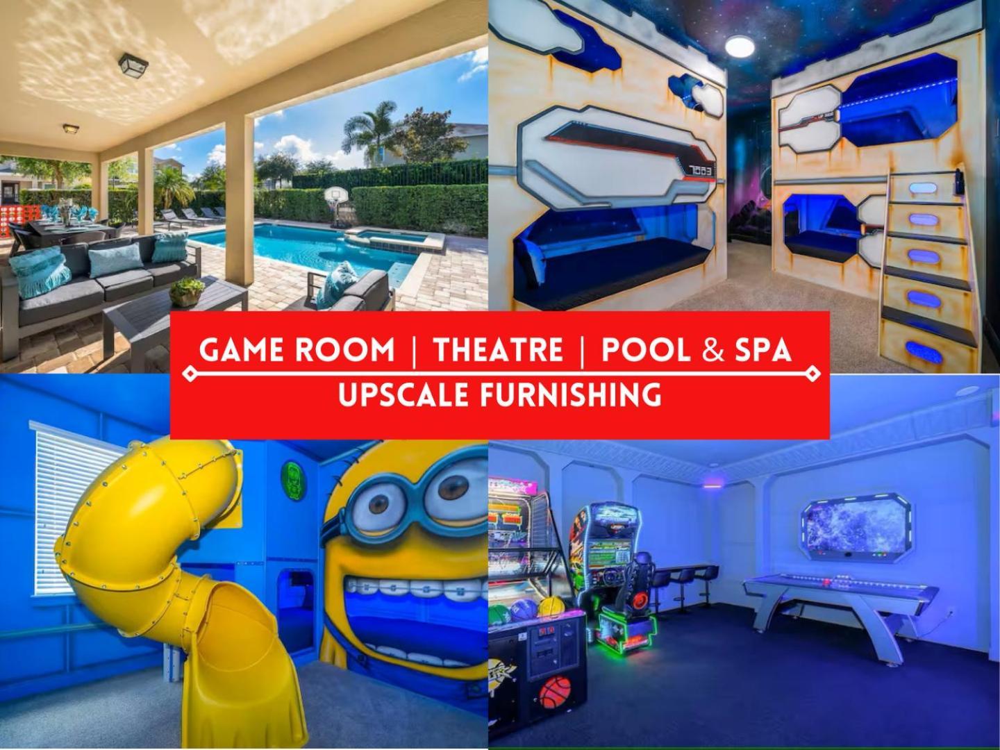 Epic Family Fun! Games & Theme Room, Pool - Encore Resort, Near Disney Orlando Exterior photo